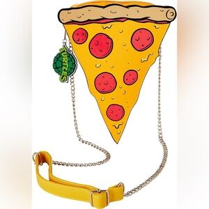 Yellow Pizza Slice Crossbody Bag